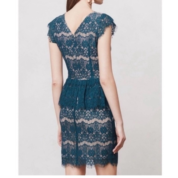 Anthropologist Maeve Elsa peplum lace dress size S - Picture 3 of 7